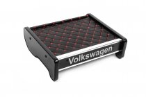 Volkswagen T4 Transporter 1990-2003 рр. Полиця на панель (Чорна з червоною ниткою) фото 3