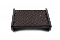 Volkswagen T4 Transporter 1990-2003 рр. Полиця на панель (Чорна з червоною ниткою) фото 4