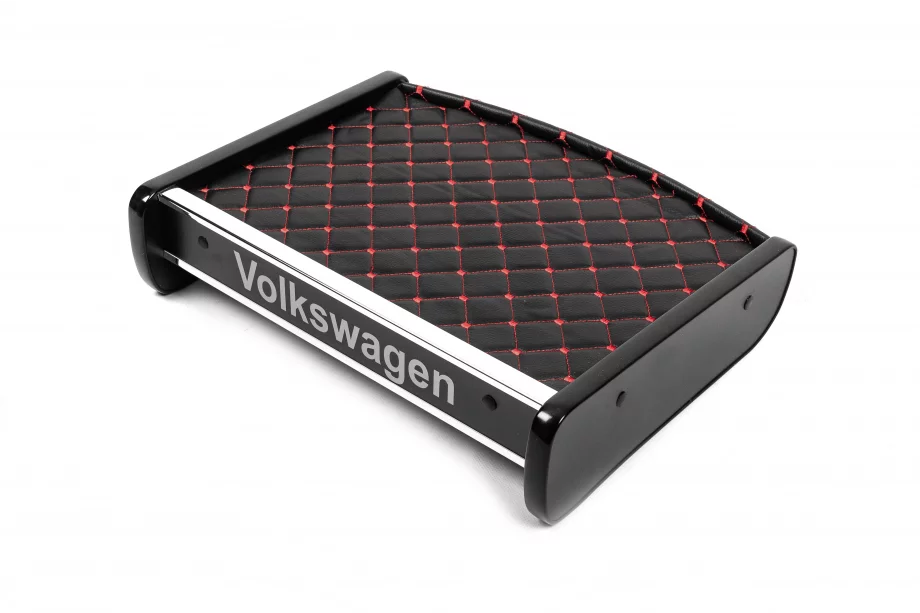 Volkswagen T5 Transporter 2003-2010 Ablage für Armaturenbrett (Schwarz mit roter Naht) Foto 3