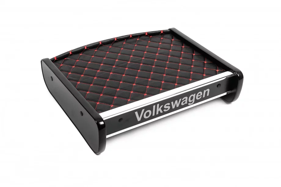 Volkswagen T5 Transporter 2003-2010 Ablage für Armaturenbrett (Schwarz mit roter Naht) Foto 4