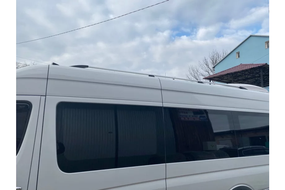 Iveco Daily 2006-2014 рр. Рейлінги DD (2 шт., алюм) 340 см, Хром Фото 16