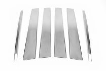 Land Rover Discovery III 2004-2009 рр. Молдинг дверних стійок (6 шт, нерж.) фото 2