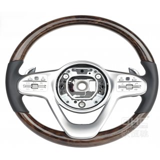 Mercedes CLA C117 2013-2019 рр. Руль Maybach-Style (дерево + черный, 3pin)