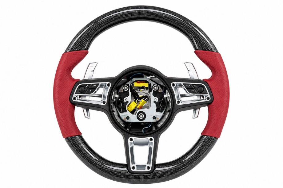 Porsche Boxster/Cayman 987 2004–2011 Volant (karbon + červený) Image