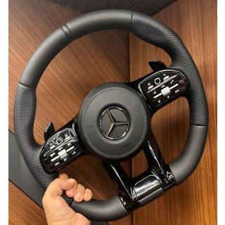Mercedes S-сlass W221 Руль AMG-Style (черный + черные кнопки)