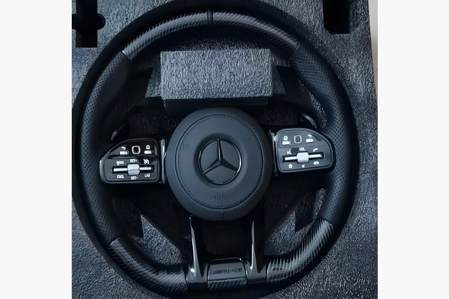 Mercedes R-class W251 2005-2017 гг. Руль AMG-Style (Карбон + Черные Кнопки) Image