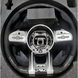 Mercedes S-сlass W221 Руль AMG-Style (Карбон + серые кнопки)