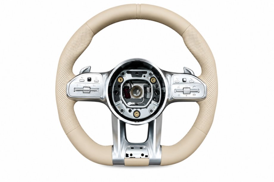 Mercedes E-class coupe C238 2016-2024 Steering Wheel AMG 2018-Style (beige, 3pin) Image