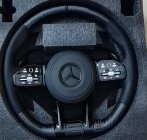 Руль AMG 2018-Style (Карбон + Черные Кнопки, 3pin) фото 1