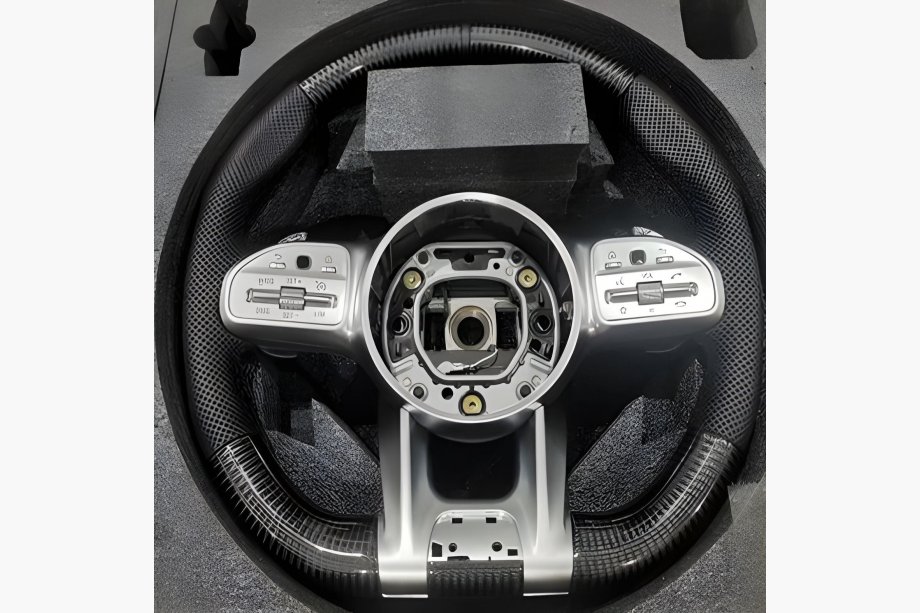 Руль AMG 2018-Style (Карбон + Серые Кнопки, 3pin) Image