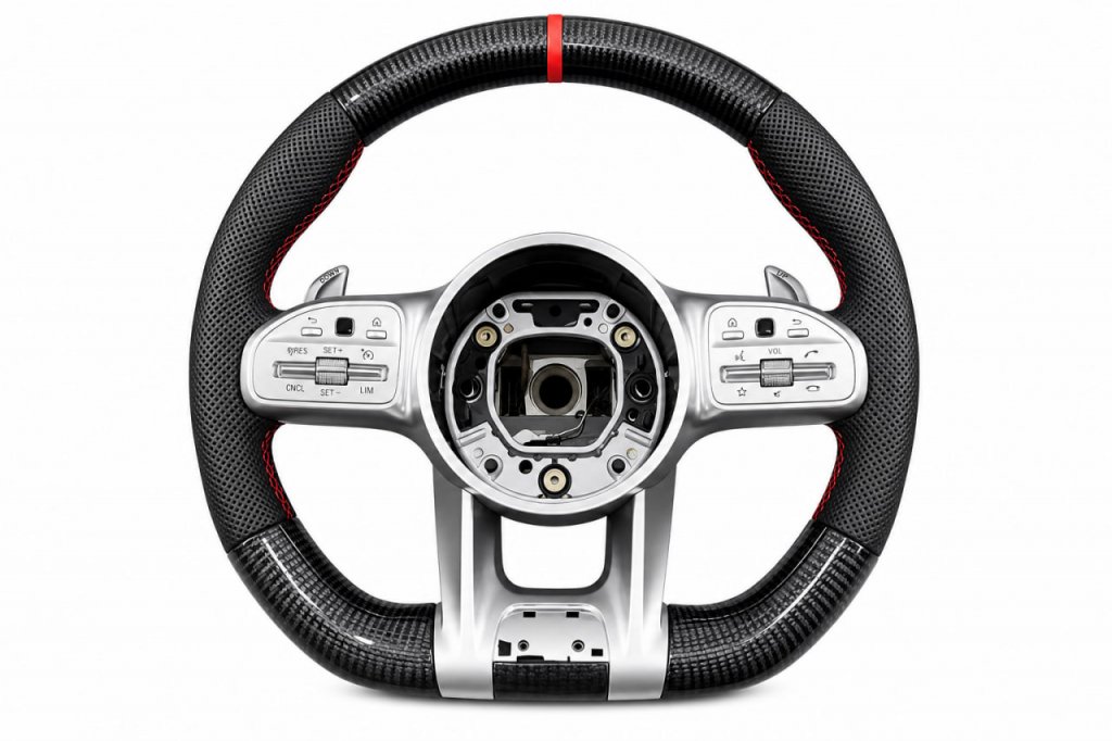 Кермо AMG 2018-Style (Карбон + червоний, 3pin)