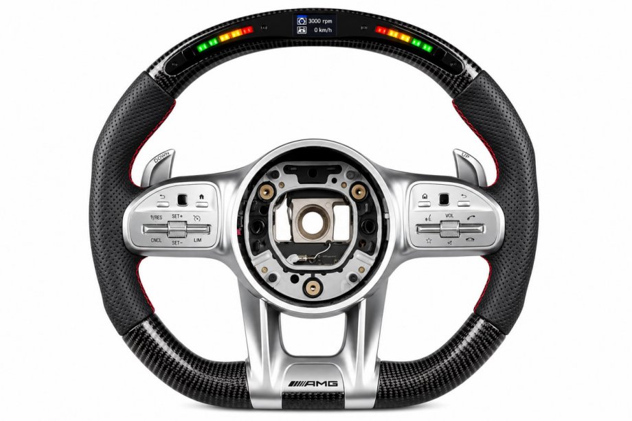 Mercedes EQA 2021– Volan AMG 2018-Style (karbon, LED, 4-pin) Image