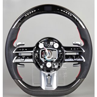 Mercedes CLA C117 2013-2019 рр. Руль AMG 2021-Style (Карбон, LED, 3pin)