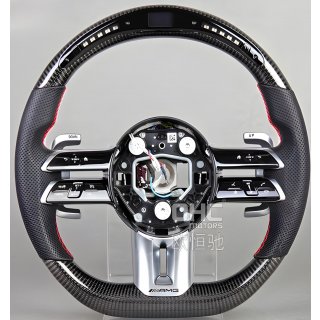 Mercedes GLE coupe C167 2019- рр. Руль AMG 2021-Style (Карбон, LED, 4pin)