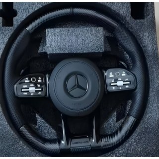 Mercedes S-сlass W221 Руль AMG-Style (для AMG, Карбон + черные кнопки)