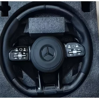 AMG-Style ohjauspyörä (AMG:lle, hiilikuitu + mustat painikkeet)