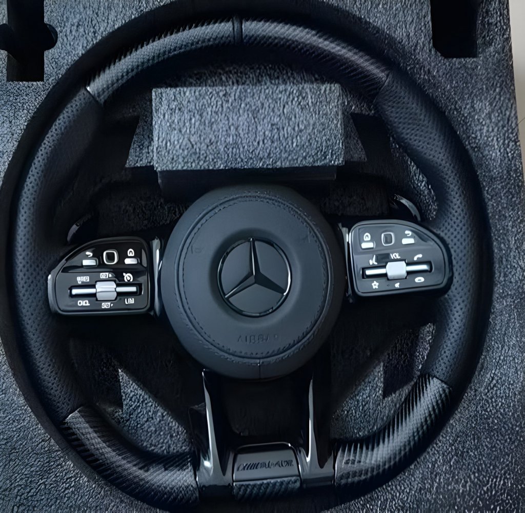 Кермо AMG-Style (для AMG, Карбон + чорні кнопки)