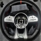 Руль AMG-Style (для AMG, Карбон + Красный) фото 1