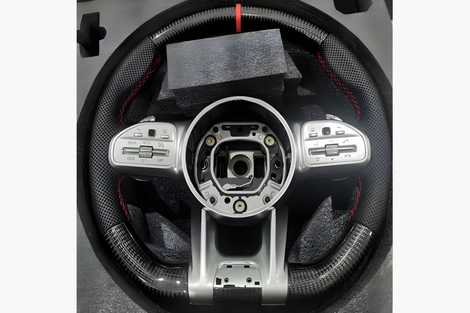 Руль AMG-Style (для AMG, Карбон + Красный) Image