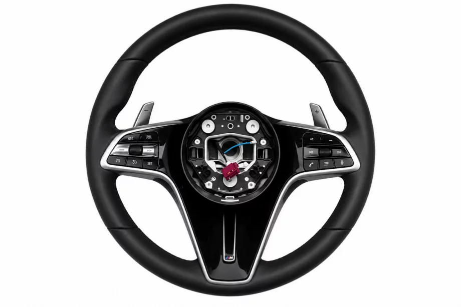 Mercedes CL-klasse C216 2006–2014 S-Style stuurwiel (voor AMG, carbon + grijze knoppen) Image