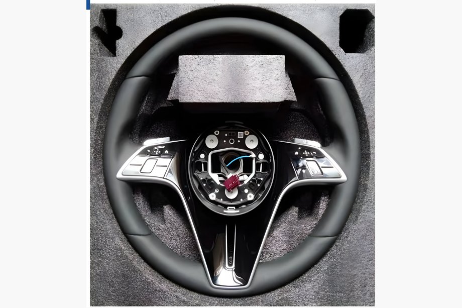 Mercedes S-сlass W221 2005-2013 гг. Руль S-Style (для AMG, Карбон + Серые Кнопки) Image